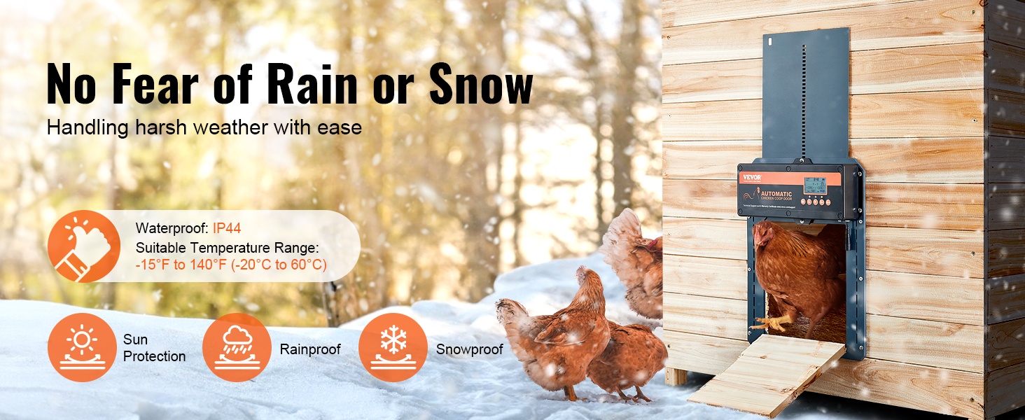 Säänkestävä kanalan ovi eri lämpötiloissa