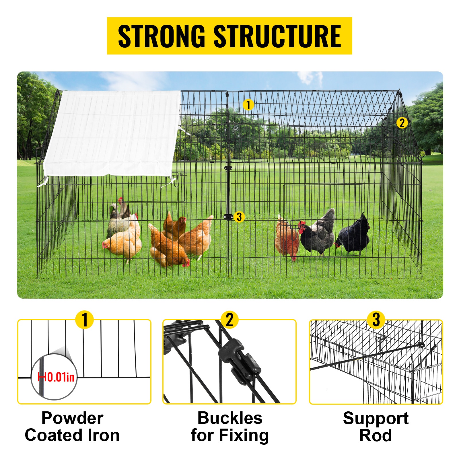Tukeva metallirakenne ja verkko