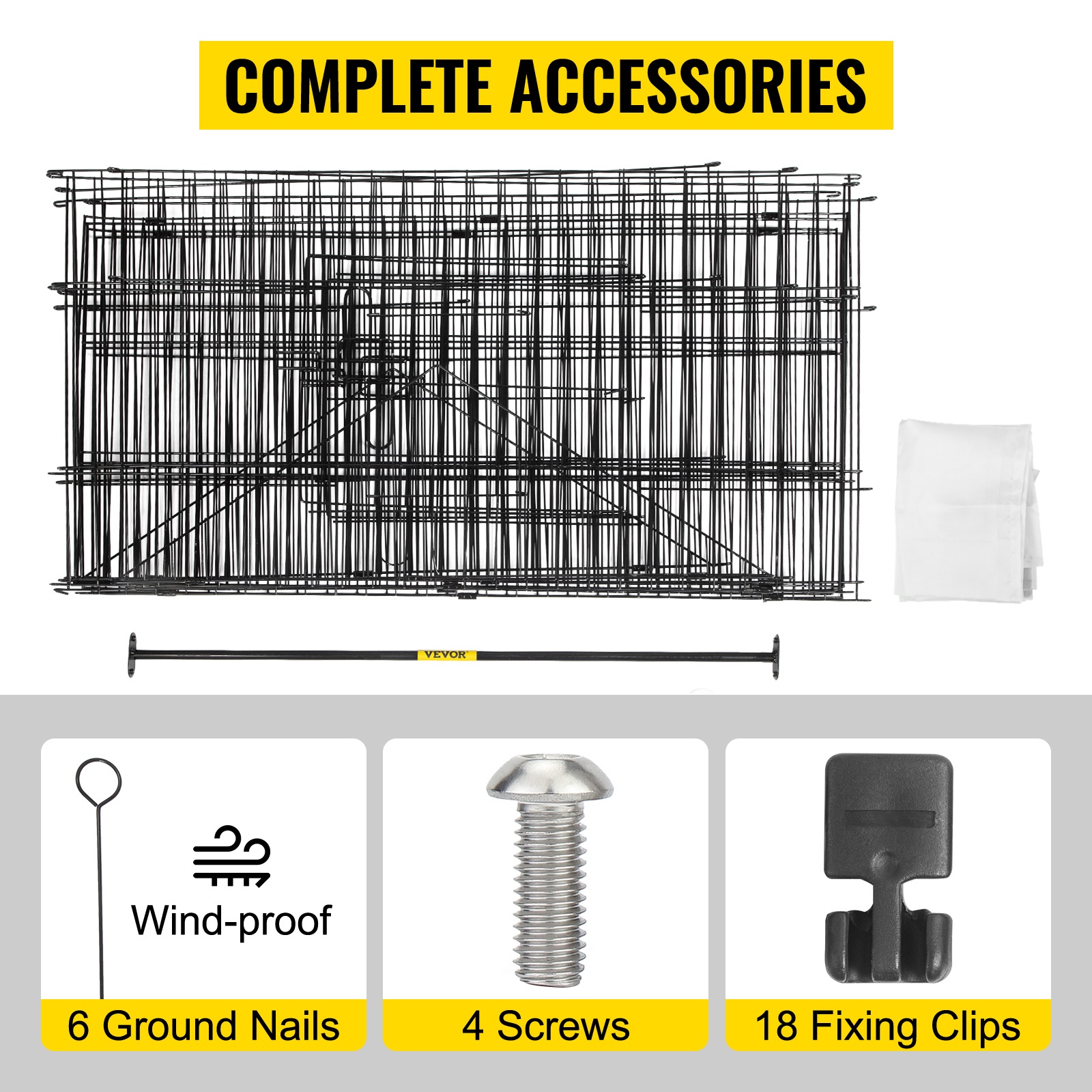 Helposti koottava metallinen kanahäkki