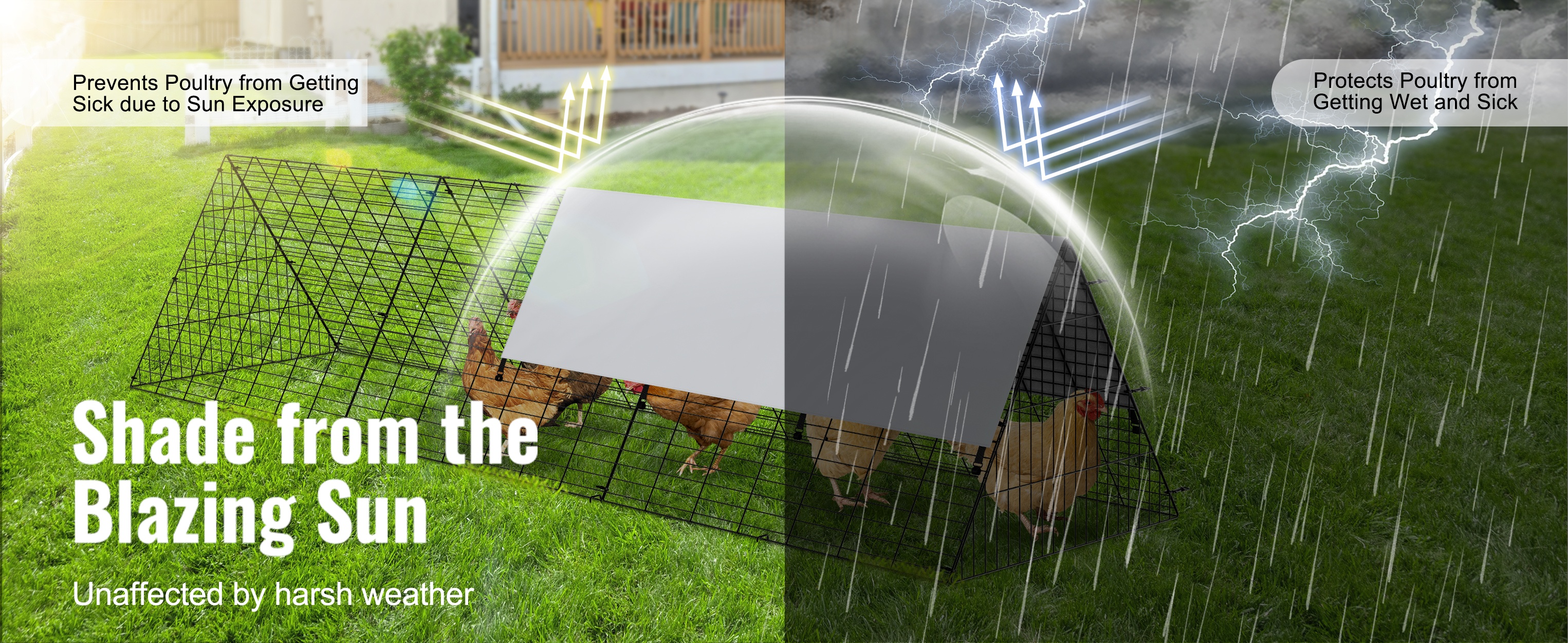 Varjostava ja vedenpitävä kangas