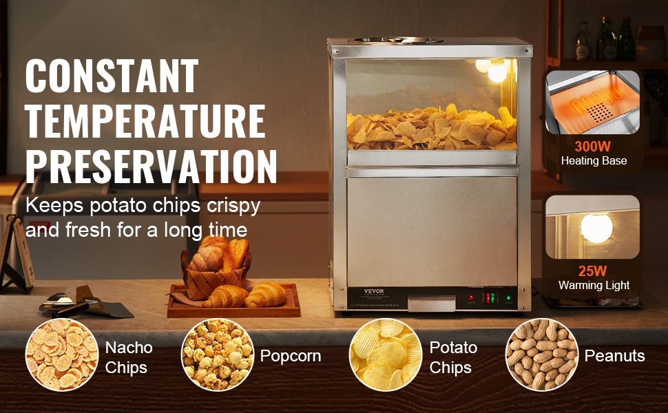 Nacho-sipsien lämpökaappi