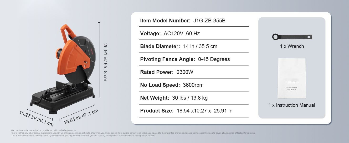 Katkaisusaha etuviistosta kuvattuna