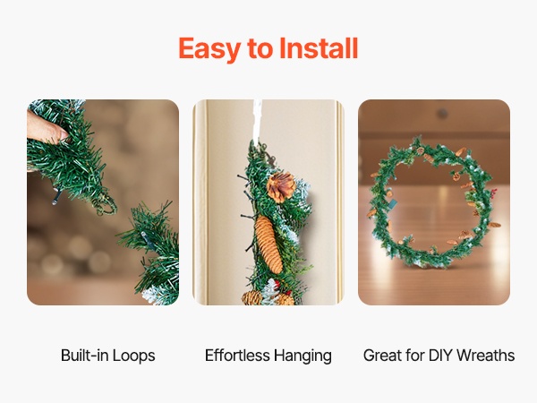 Jouluköynnös, helppo ripustaa