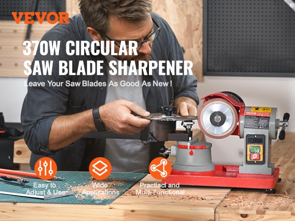 Pyörösahanterien teroituskone, lähikuva