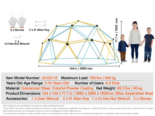 Leikkikenttätason kiipeilykupu kotipihalle