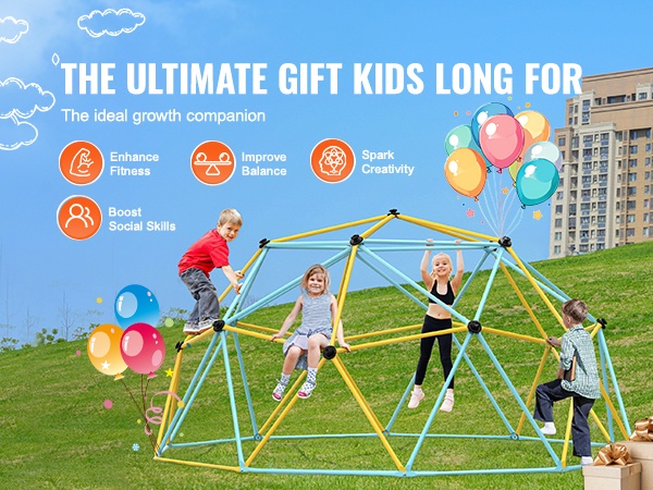 Kiipeilykupu tukee lasten liikuntaa