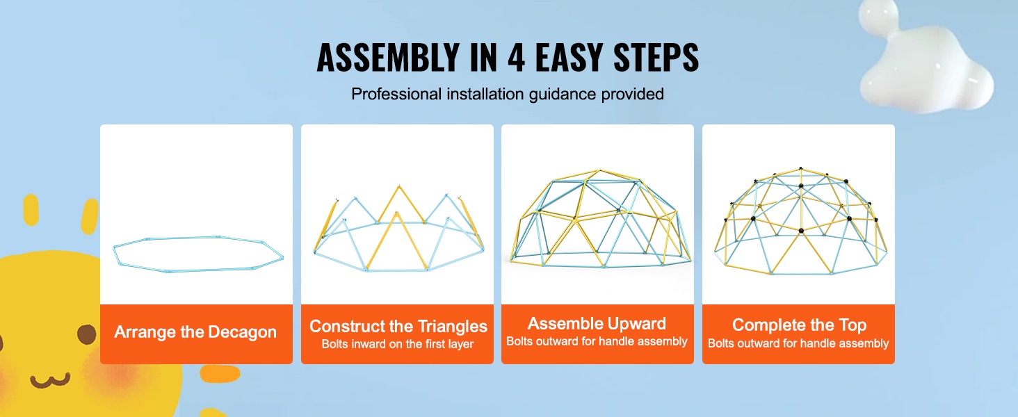 Helposti koottava kiipeilykupu