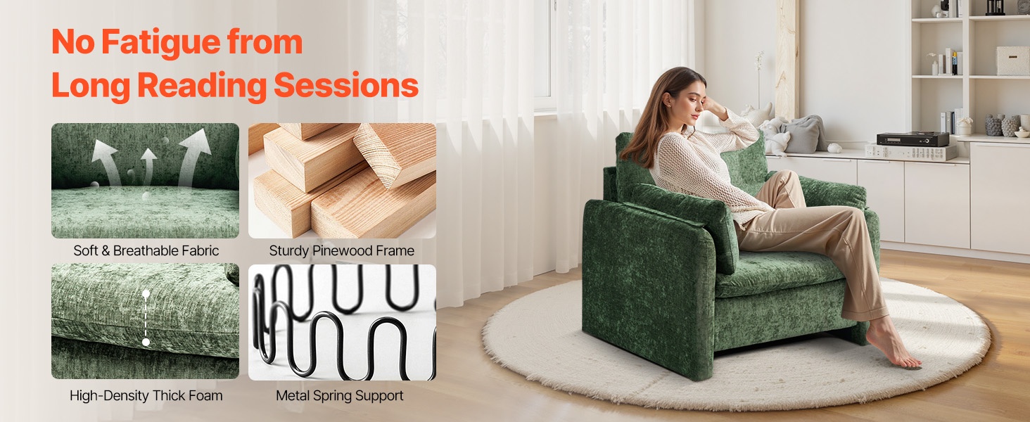 Nojatuolin mäntypuurunko ja pehmusteet