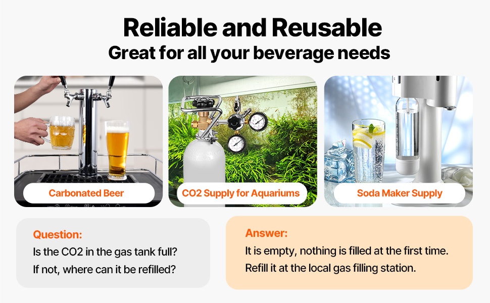 CO2-säiliö eri käyttökohteisiin