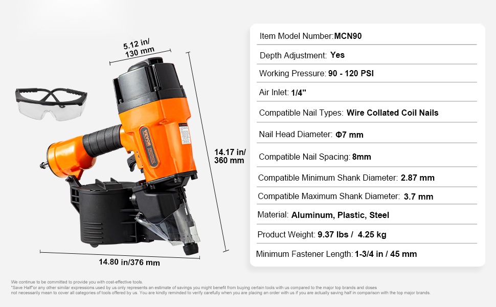 MCN55-naulaimen mitat ja rakenne