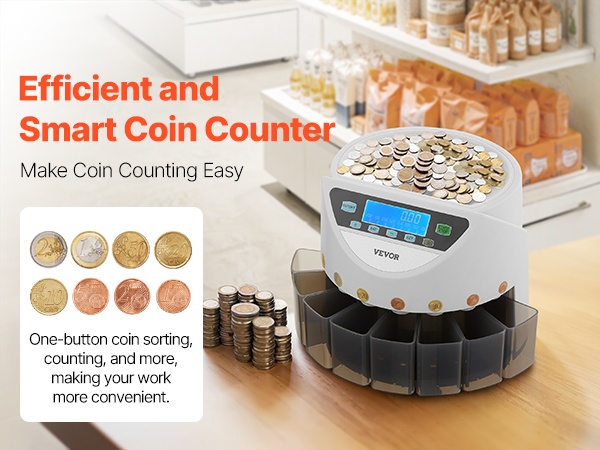 Kolikkolaskurin suuri kapasiteetti