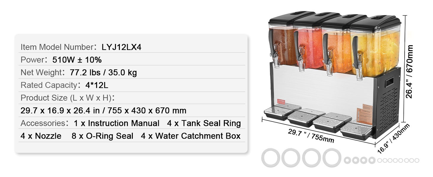 Juoma-annostelijan mitat