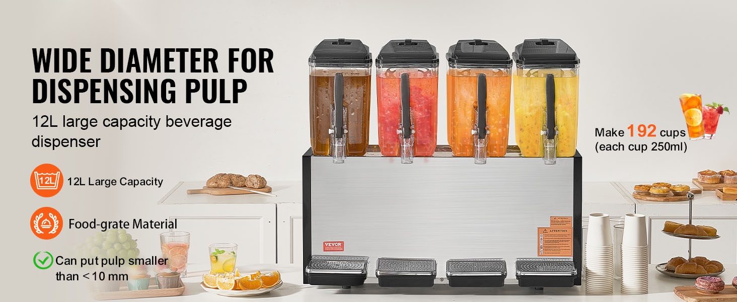 Kaupallinen juoma-annostelija edestä