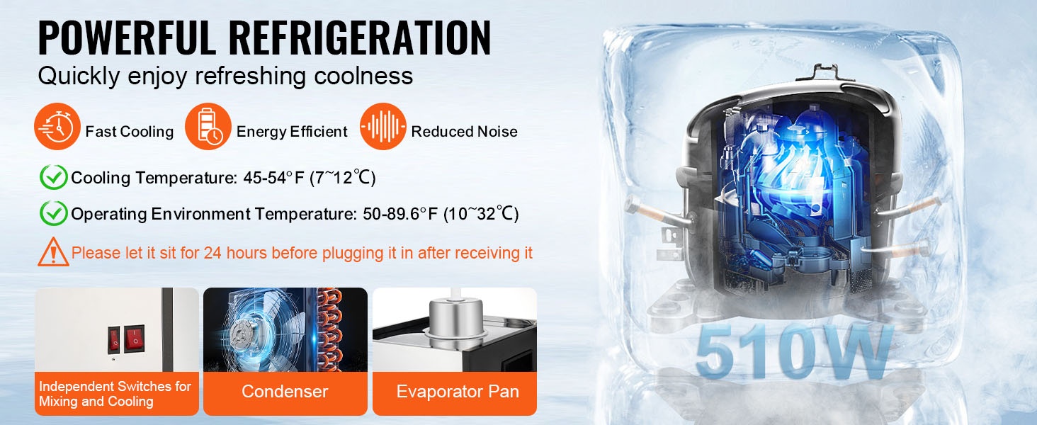 Juoma-annostelijan kompressori ja jäähdytysjärjestelmä