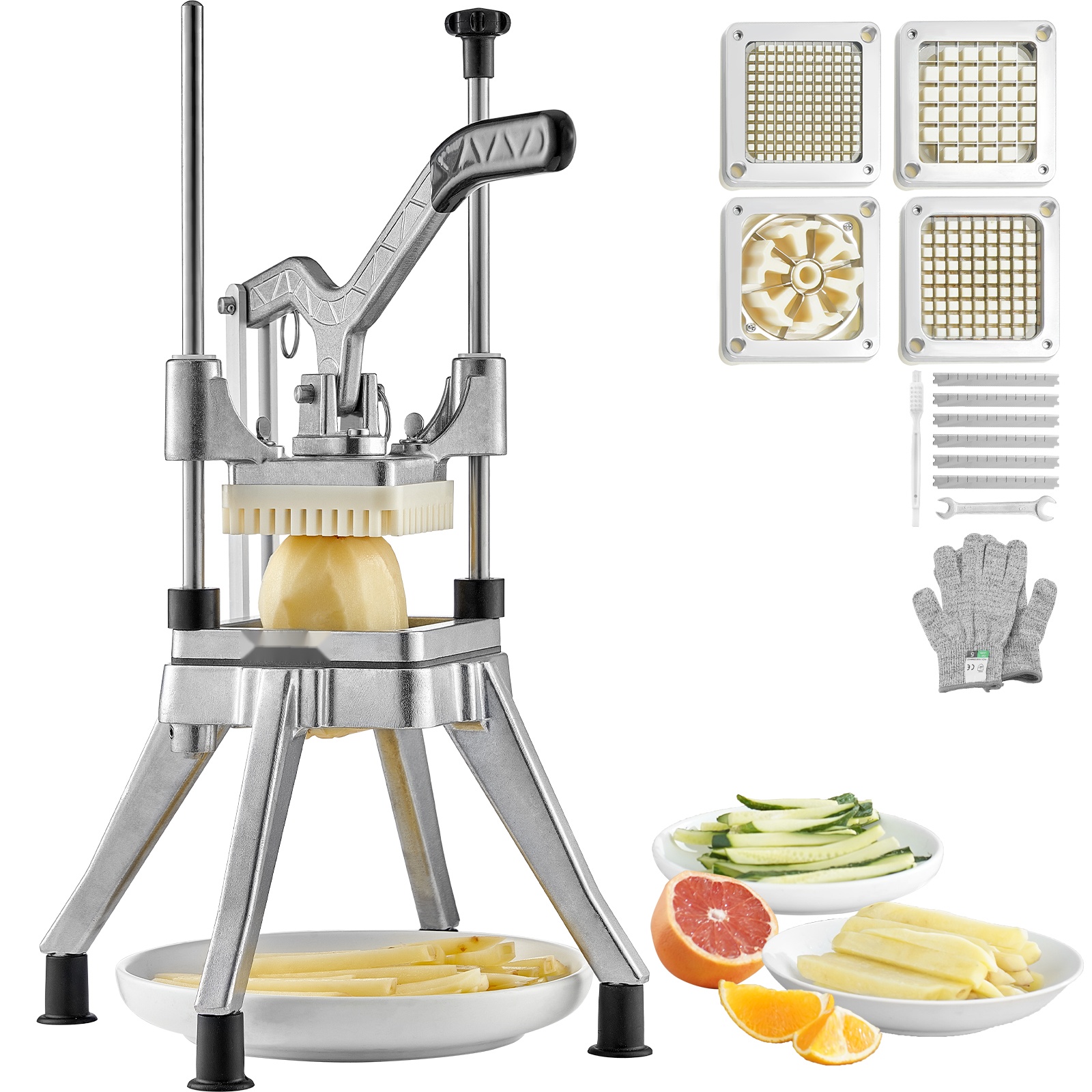 Vihannes- ja hedelmäsilppuri neljällä terällä