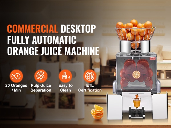 Kaupallinen appelsiinimehupuristin lähikuva rakenteesta