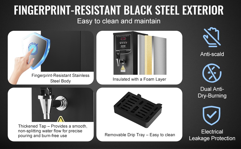 Kestävä teräsrakenne ja tippakaukalo