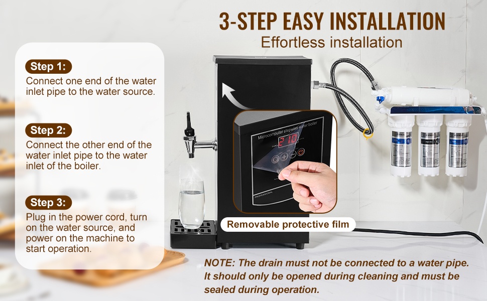 Helppo asennus vesiliitäntään