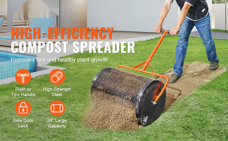 Kompostin levitin nurmikolle