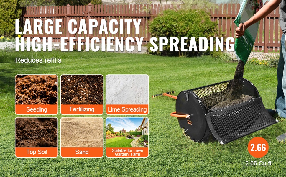 Suuri rumpu kompostille ja turpeelle