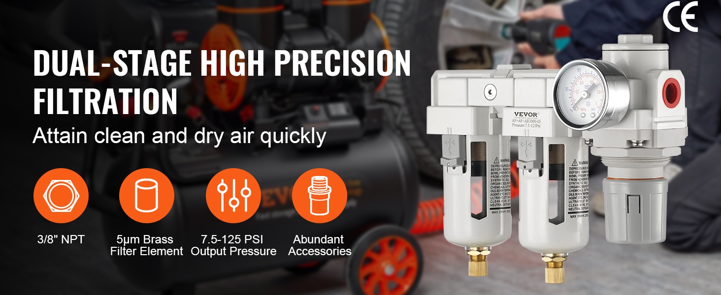 Paineilmasuodatin ja paineensäädin, yleiskuva