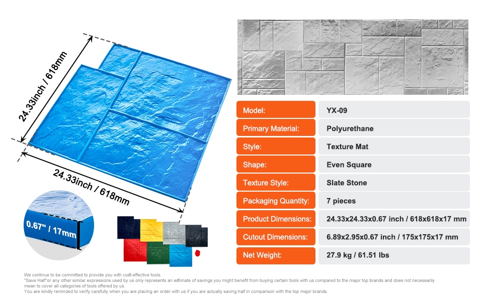 Betonitekstuurimatto kokonaiskuva