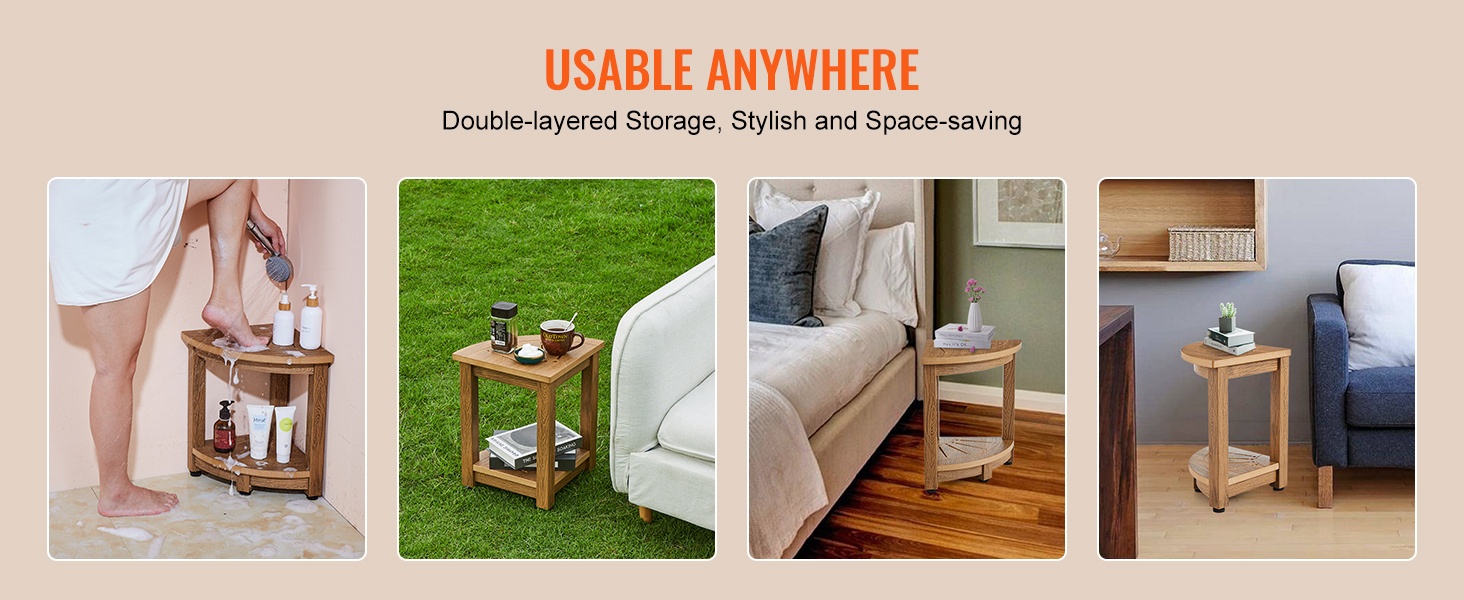 Helppo asennus teak-suihkupenkille