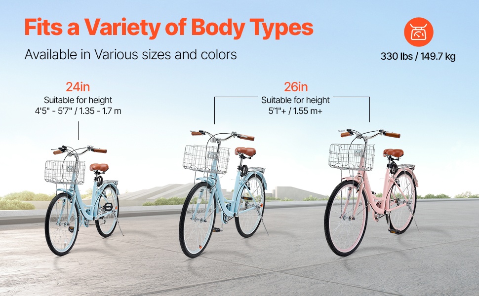 Cruiser-pyörä eri käyttäjille