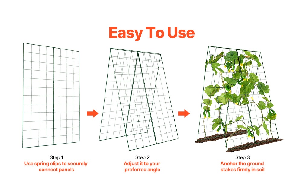 Helposti koottava köynnöstuki ilman työkaluja