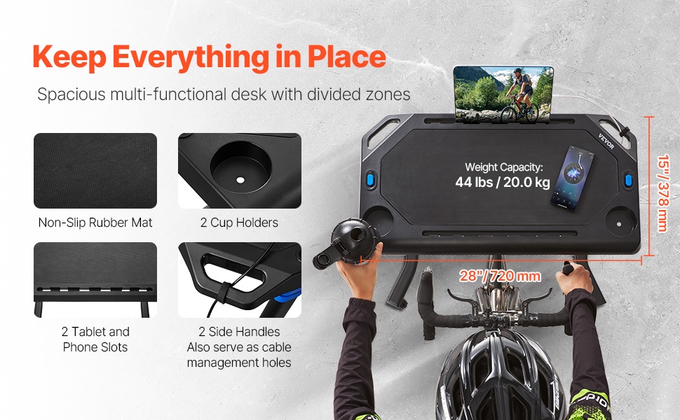 Moniosainen pöytätaso ja säilytyslokerot