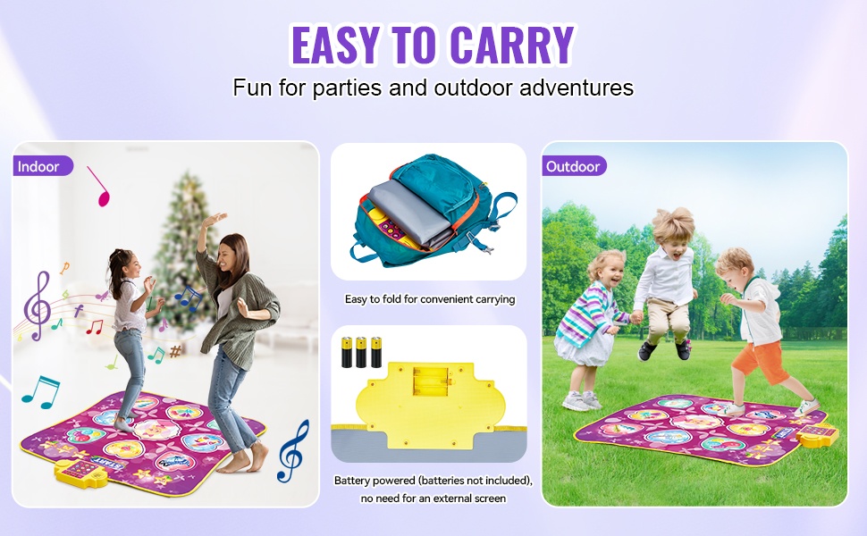 Taitettava tanssimatto