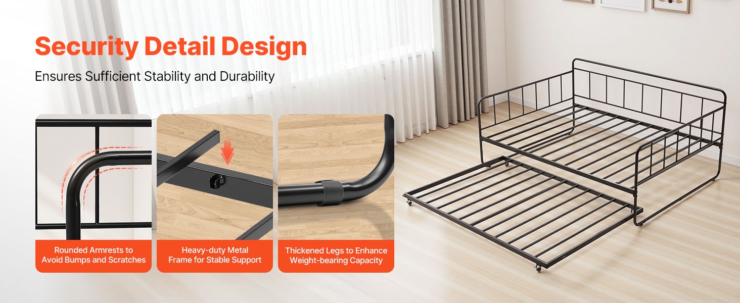 Tukeva metallirunko ja liukuestojalat