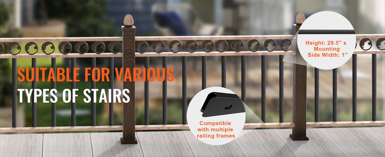 Alumiininen kaidetanko, mattamusta pinta