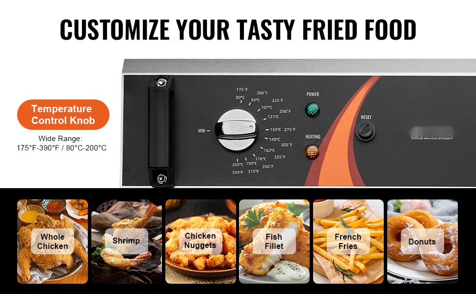 Lämpötilan- ja ajastimen säätimet rasvakeittimessä