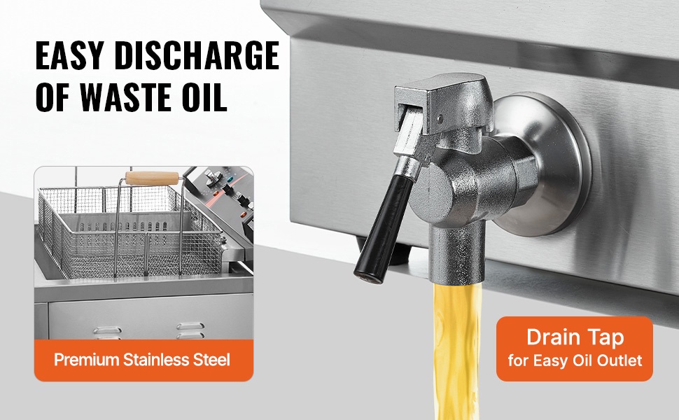 Etupuolen tyhjennysventtiili ja ruostumaton teräspinta