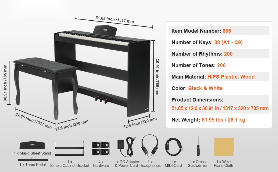Digitaalipiano nelijalkaisella telineellä