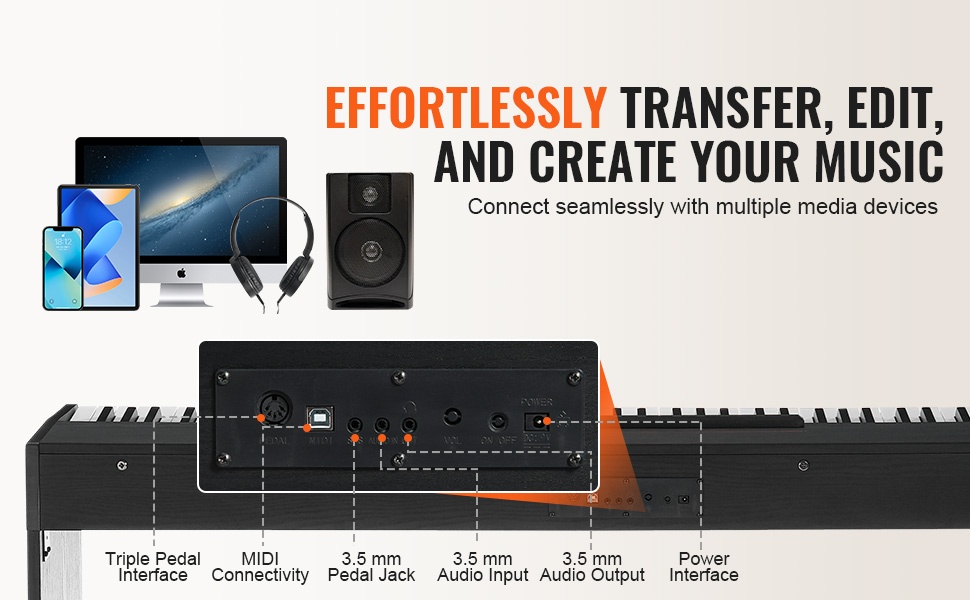 Digitaalipianon liitännät ja Bluetooth/MIDI-tuki