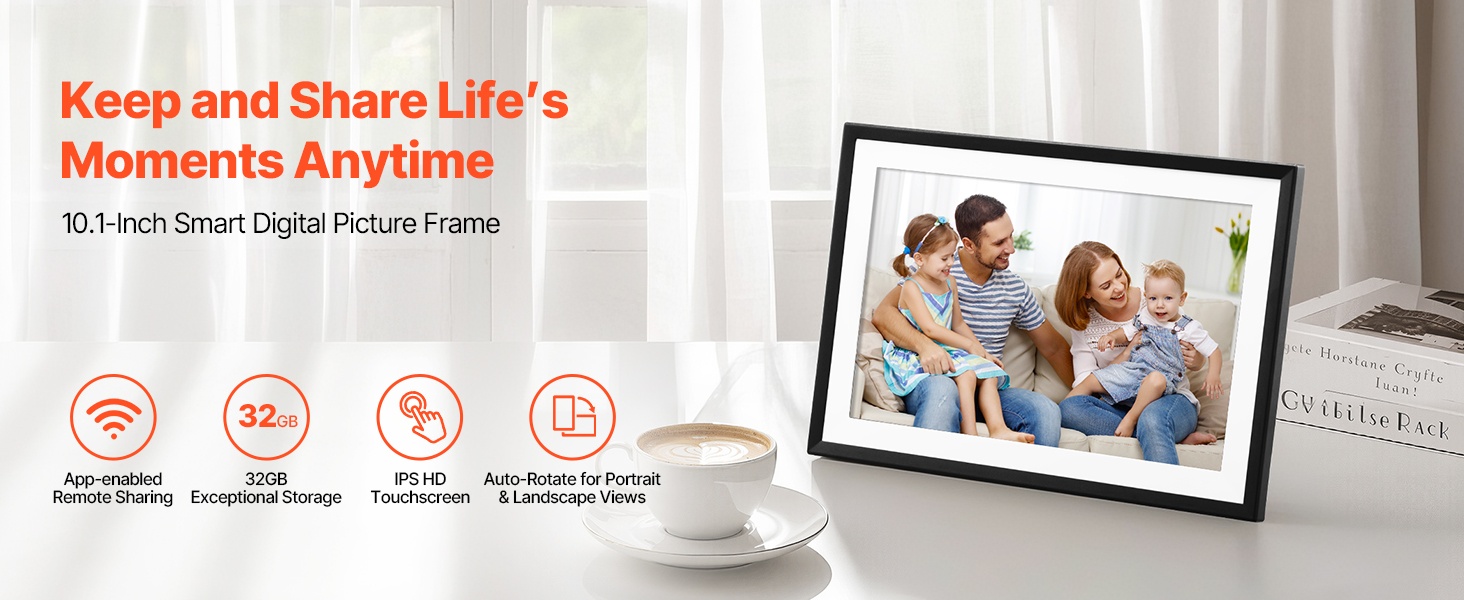 Digitaalinen valokuvakehys 10.1 tuumaa