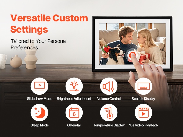 Digitaalinen valokuvakehys lepotilalla