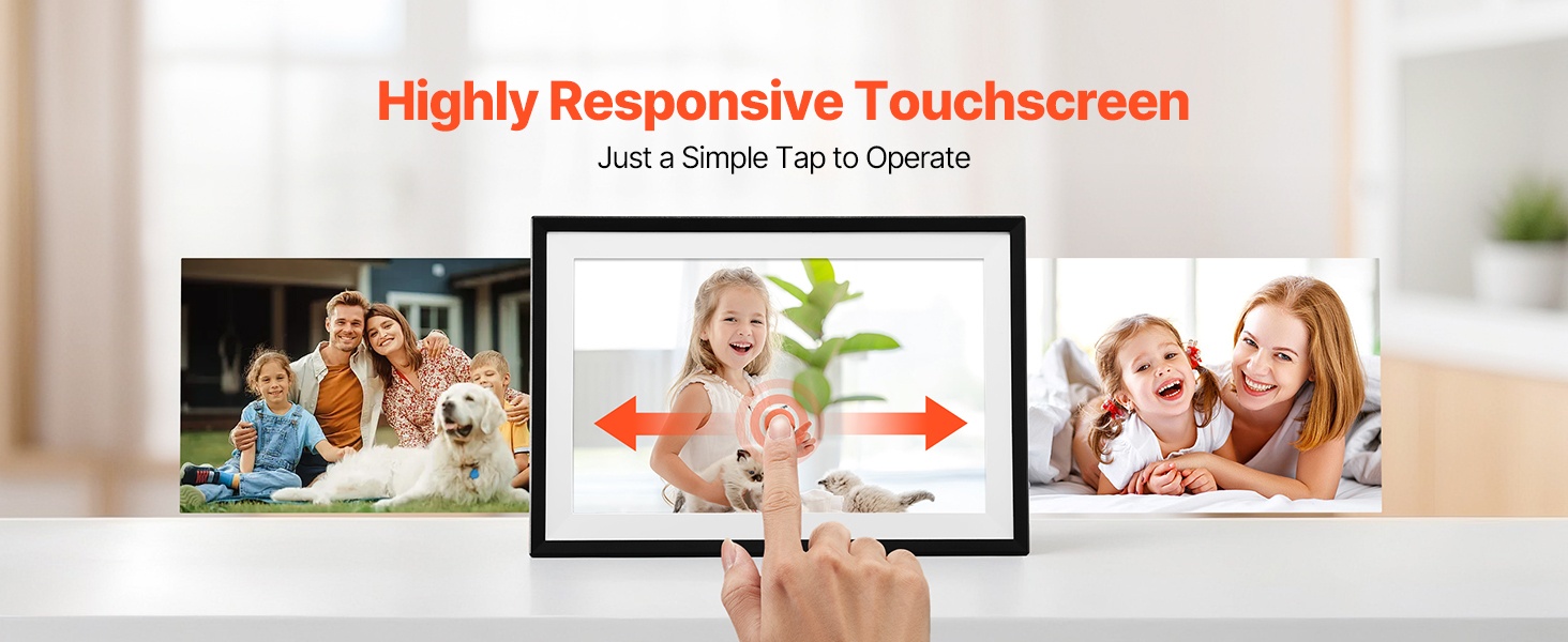 Seinälle tai pöydälle sijoitettava digitaalinen valokuvakehys