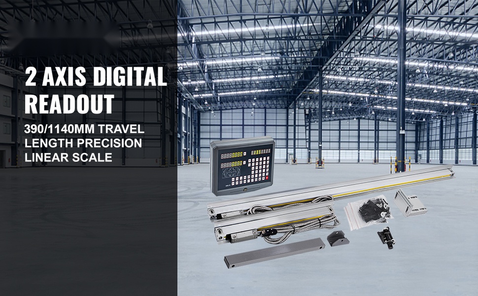 2-akselinen digitaalinen näyttö ja lineaariviivain