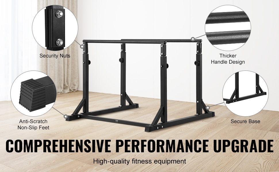 Ergonomiset pehmustetut kahvat ja kumijalat