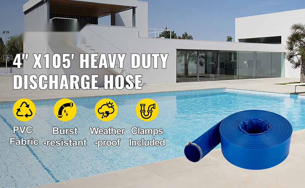 Litteä PVC-tyhjennysletku