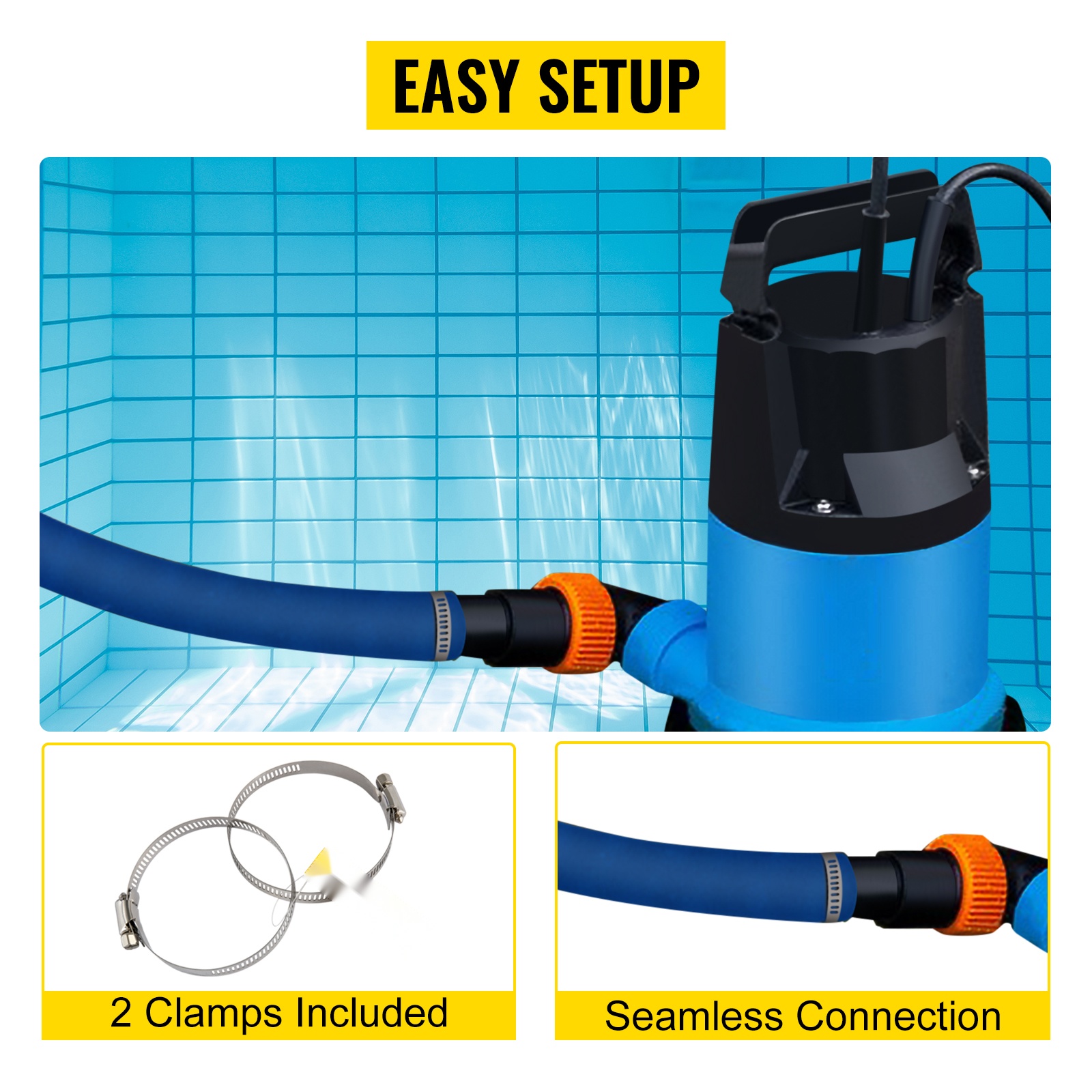 Helppo asennus kiristimillä