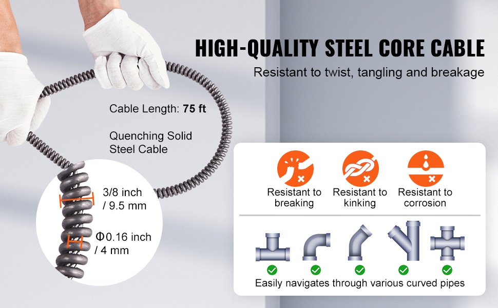 Pintakarkaistu viemärikaapeli