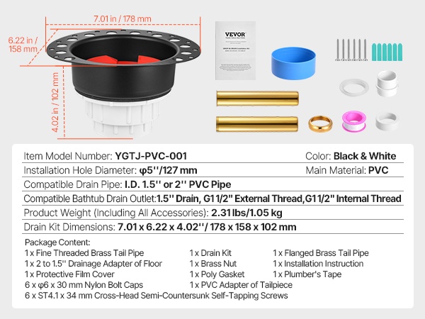 Viemärisarja käytössä kylpyammeen alla