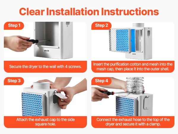 Kuivausrummun poistoilmasarjan asennus kuva 2