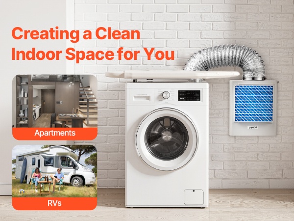 Kuivausrummun poistoilmasarjan käyttö pienissä tiloissa kuva 2