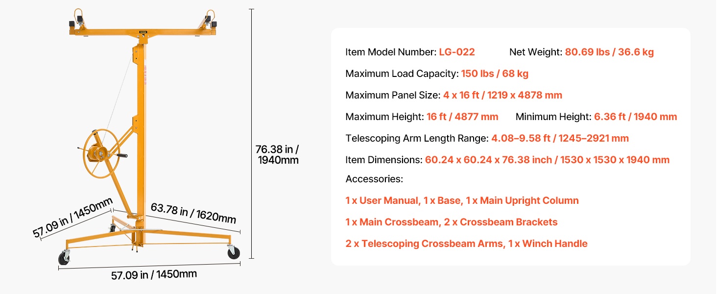 Nostimen mitat ja rakenne
