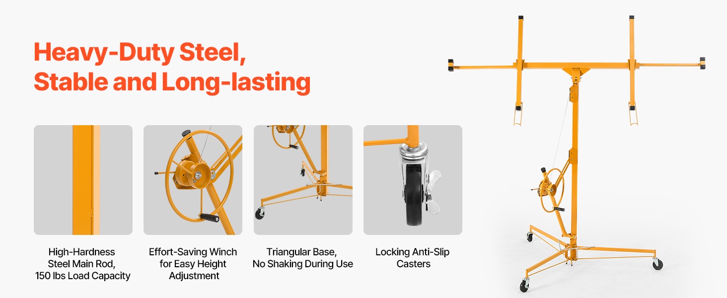 Vankka teräsrunko ja vinssirakenne